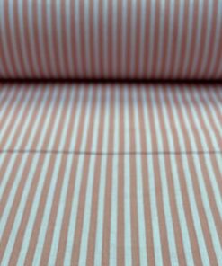 Ύφασμα βαμβακερό ρίγα, χρώμα κοραλί,φ. 260εκ - HBI129645