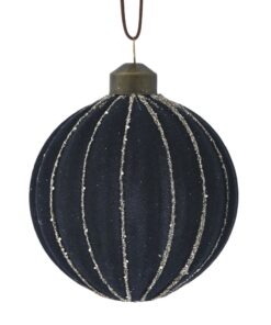 ΜΑΥΡΗ ΓΥΑΛΙΝΗ ΜΠΑΛΛΑ ΣΕΤ/6 ΜΕ ΧΡΥΣΕΣ ΡΙΓΕΣ - 75172