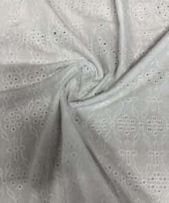 Ύφασμα μπροντερί βαμβακερό λευκό – HBI264157