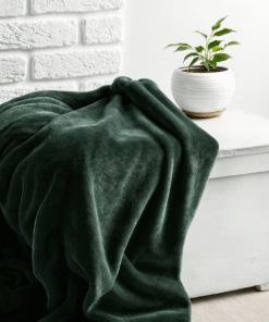 Alternative view of Κουβέρτα βελουτέ υπέρδιπλη Olive - Astron Italy