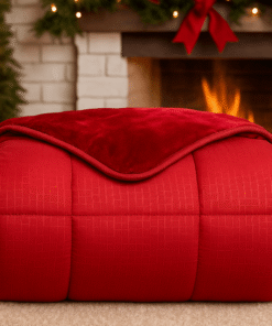 Alternative view of Χριστουγεννιάτικο Κουβερτοπάπλωμα Μονό 1,60Χ2,20 Wine - Astron Italy