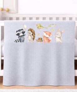 Βρεφική Κουβέρτα Πικέ Κούνιας 110 Χ 140 Light Grey - Astron Italy