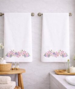 Πετσέτες Σετ 2 τεμ. Προσώπου  Violet White - Astron Italy