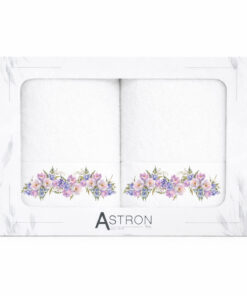 Alternative view of Πετσέτες Σετ 2 τεμ. Προσώπου  Violet White - Astron Italy